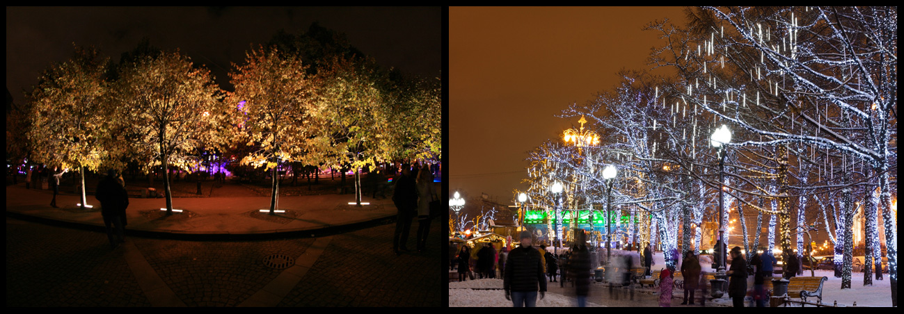 Сравнение: LumiFest Санкт-Петербург и праздничное освещение Москвы  